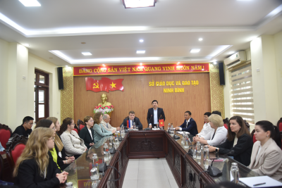 Sở Giáo dục và Đào tạo Ninh Bình làm việc với Trung tâm Khoa học và Văn hóa Nga tại Hà Nội và các trường đại học Liên bang Nga