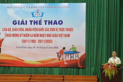 KHAI MẠC GIẢI THỂ THAO KHỐI CÁC ĐƠN VỊ TRỰC THUỘC SỞ  GDĐT TỈNH NINH BÌNH NĂM 2025:  NGÀY HỘI CỦA SỨC KHỎE, NIỀM VUI, KHÁT VỌNG CỐNG HIẾN